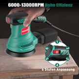 Krachtige Excentrische Schuurmachine 300W - 33% Korting!
