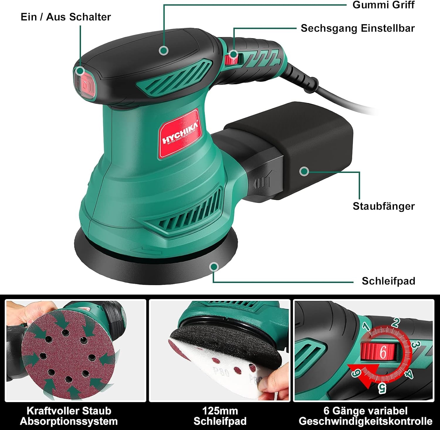 Krachtige Excentrische Schuurmachine 300W - 33% Korting!