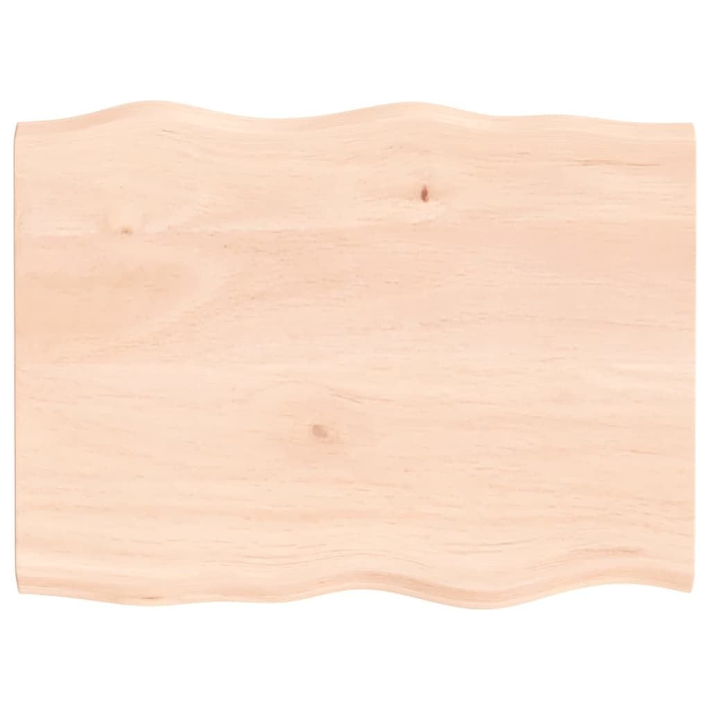Eikenhouten Tafelblad Natuurlijke Rand 80x60 cm - 34% Korting