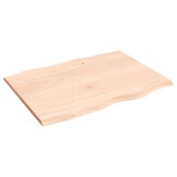 Eikenhouten Tafelblad Natuurlijke Rand 80x60 cm - 34% Korting