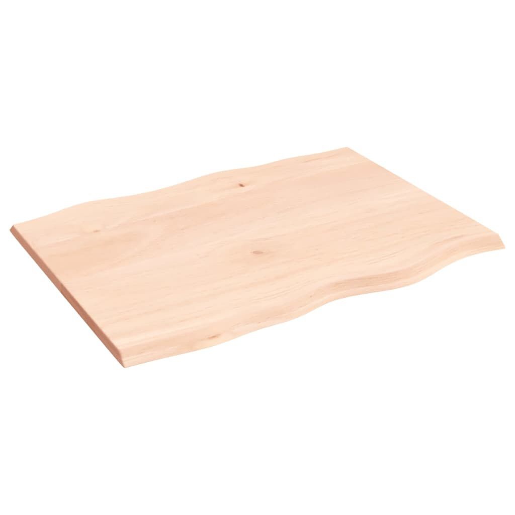 Eikenhouten Tafelblad Natuurlijke Rand 80x60 cm - 34% Korting