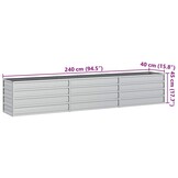 Verhoogde Plantenbak 240x40x45 cm Gegalvaniseerd Staal - 33% Korting!