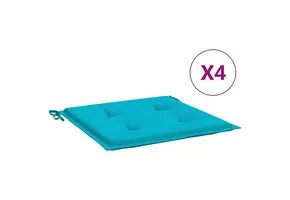 VidaXL Tuinstoelkussens 4 st, Turquoise - 76% Korting!