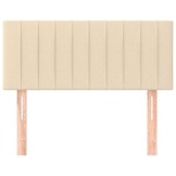 Hoofdbord crèmekleurig stof 80x5x78/88 cm - 74% korting