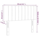 Hoofdbord crèmekleurig stof 80x5x78/88 cm - 74% korting