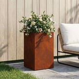 vidaXL Plantenbak Roestkleurig 30 x 30 x 50 cm weervast staal