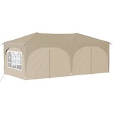 vidaXL Pop-up partytent 575 x 288 x 245 cm Crèmekleurig Oxford Stof