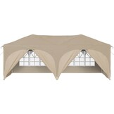 vidaXL Pop-up partytent 575 x 288 x 245 cm Crèmekleurig Oxford Stof