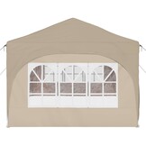 vidaXL Pop-up partytent 575 x 288 x 245 cm Crèmekleurig Oxford Stof