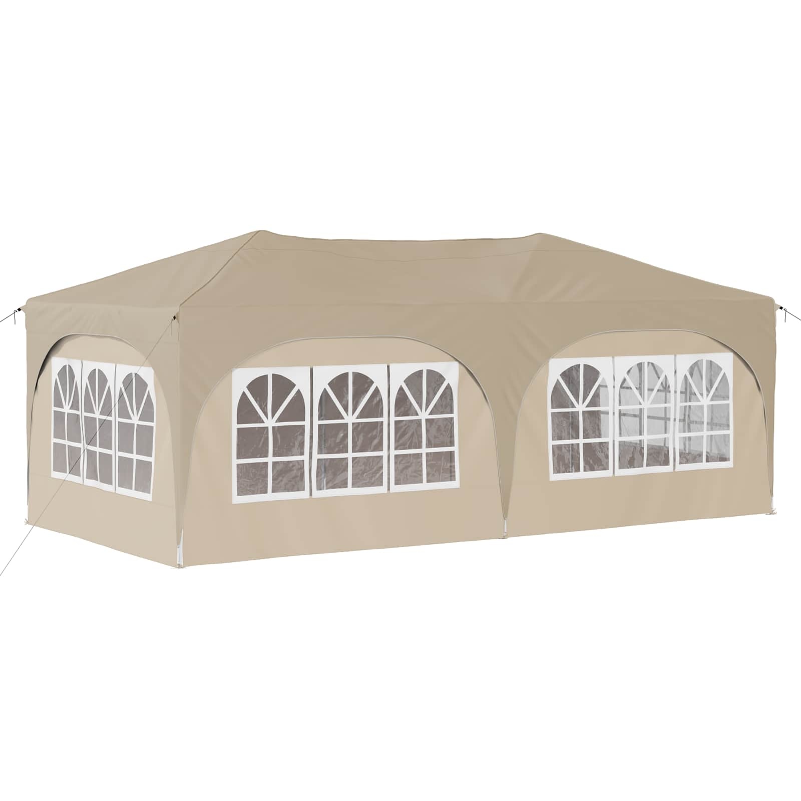 vidaXL Pop-up partytent 575 x 288 x 245 cm Crèmekleurig Oxford Stof