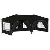 vidaXL Pop-up partytent 575 x 288 x 245 cm Zwart Oxford Stof