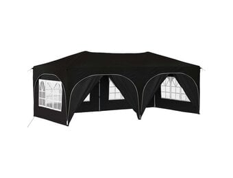 vidaXL Pop-up partytent 575 x 288 x 245 cm Zwart Oxford Stof