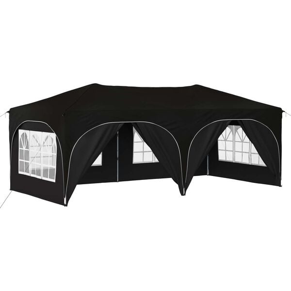 vidaXL Pop-up partytent 575 x 288 x 245 cm Zwart Oxford Stof