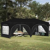 vidaXL Pop-up partytent 575 x 288 x 245 cm Zwart Oxford Stof
