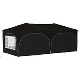 vidaXL Pop-up partytent 575 x 288 x 245 cm Zwart Oxford Stof