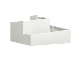 vidaXL Plantenbak Wit 80 x 80 x 50 cm Koudgewalst staal