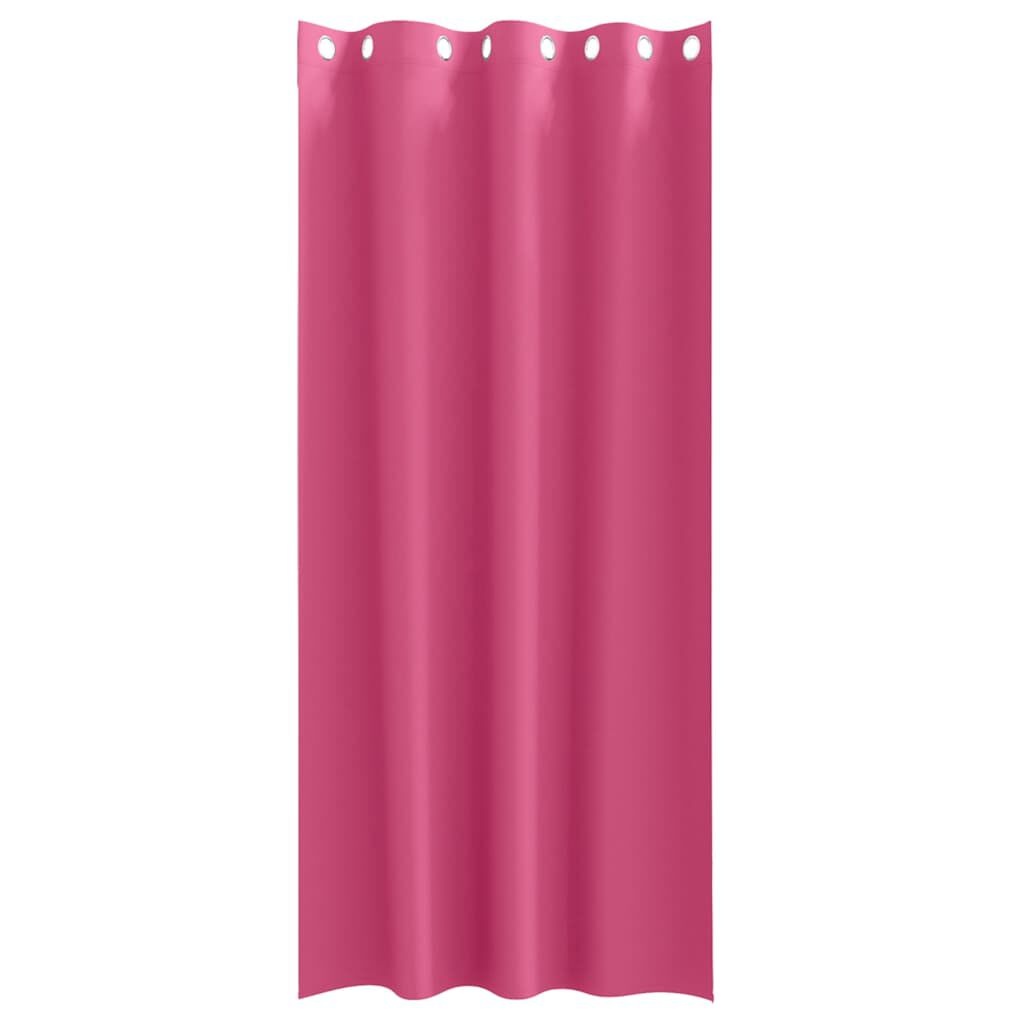 vidaXL Zwart-out Gordijnen met Ringen 2 st Felroze 245 x 140 cm