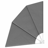 vidaXL Balkon Privacy Scherm 140 x 140 cm Polyester Lichtgrijs