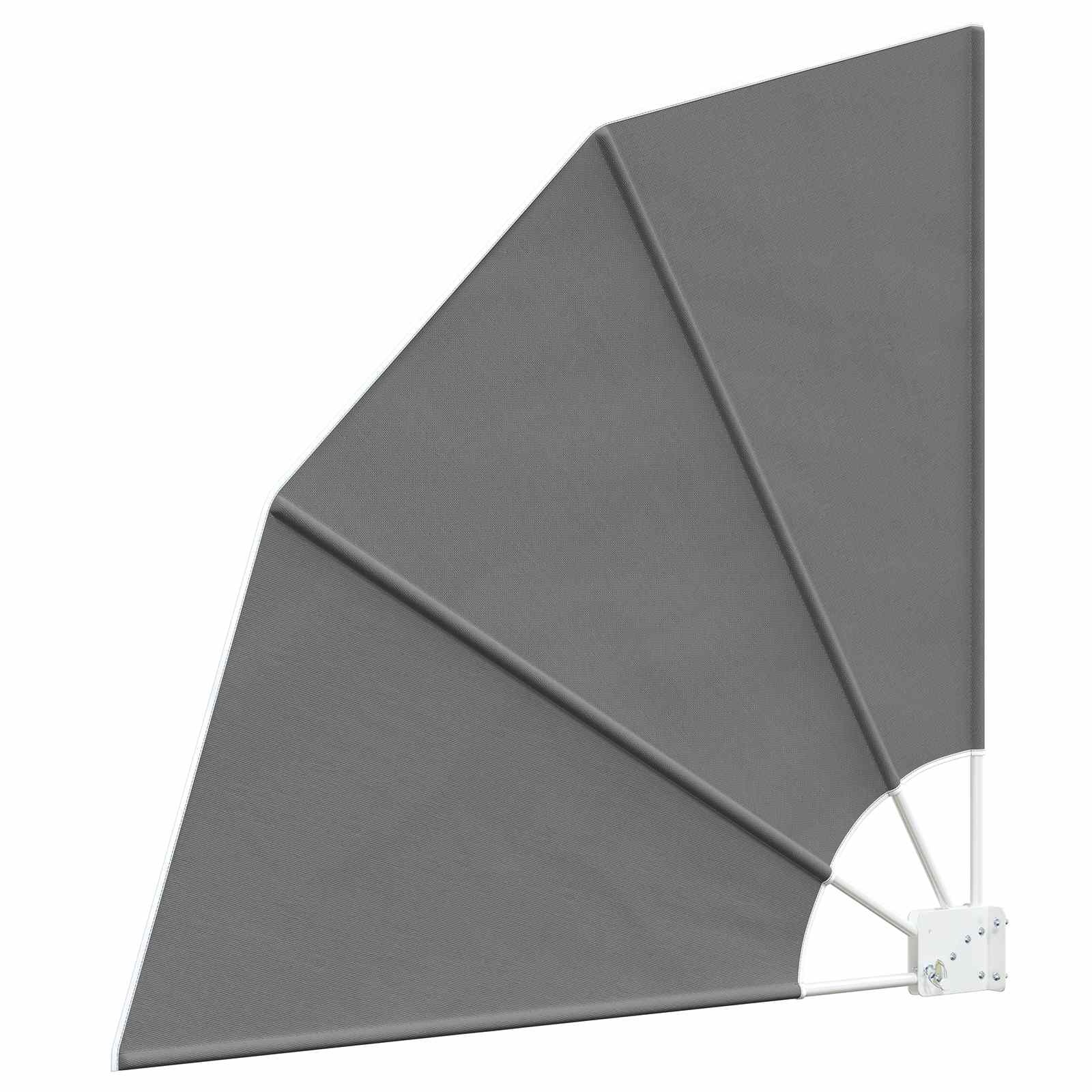 vidaXL Balkon Privacy Scherm 140 x 140 cm Polyester Lichtgrijs