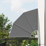 vidaXL Balkon Privacy Scherm 140 x 140 cm Polyester Lichtgrijs