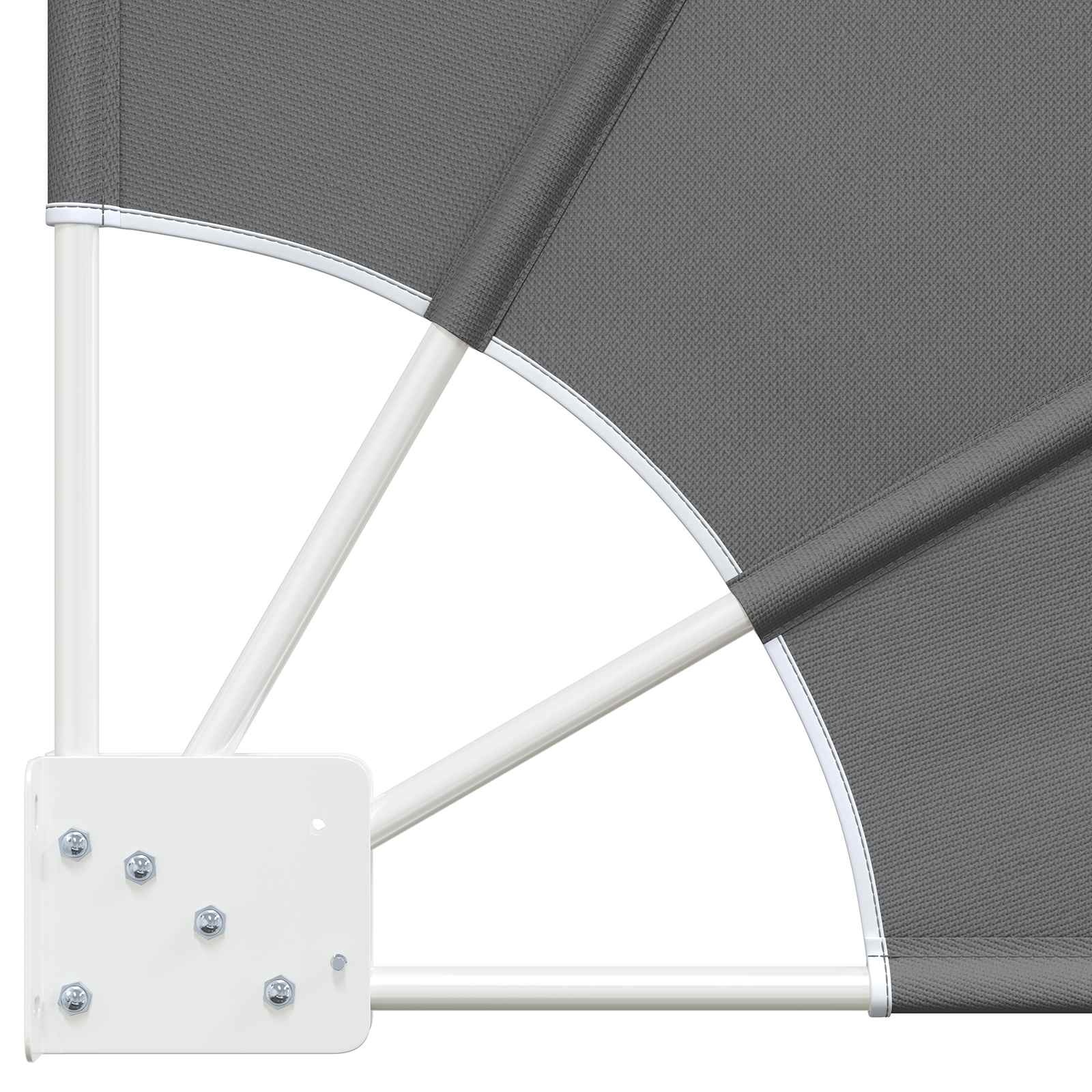 vidaXL Balkon Privacy Scherm 140 x 140 cm Polyester Lichtgrijs