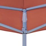vidaXL Partytentdak 270 g/m² 6x3 m terracotta