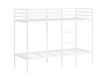 vidaXL Stapelbed zonder matras 80x200 cm staal wit