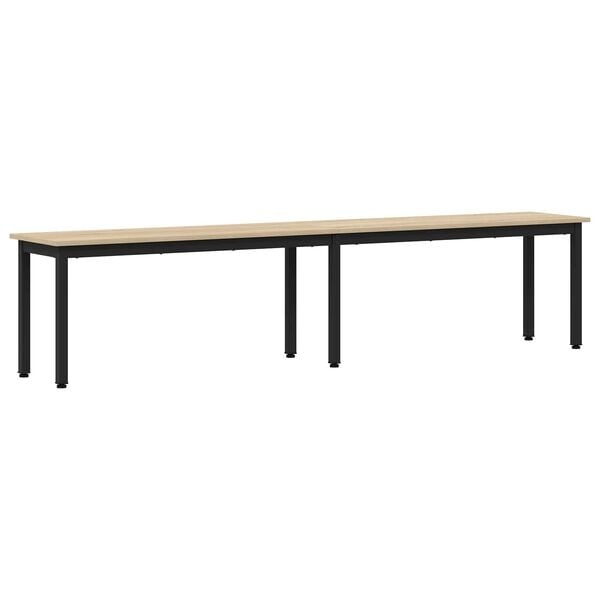 vidaXL Bank Sonoma Eiken 200 x 35 x 45 cm Bewerkt hout