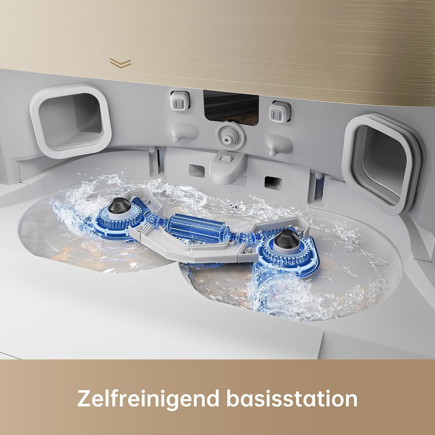 DREAME X40 Ultra Complete Robotstofzuiger met afneembare en optilbare dweil,uitgebreide reiniging met zijborstels, zuigkracht van 12.000 Pa, zelfreinigende dweil en wasbord van 70 ℃,automatisch legen