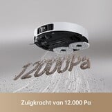 DREAME X40 Ultra Complete Robotstofzuiger met afneembare en optilbare dweil,uitgebreide reiniging met zijborstels, zuigkracht van 12.000 Pa, zelfreinigende dweil en wasbord van 70 ℃,automatisch legen