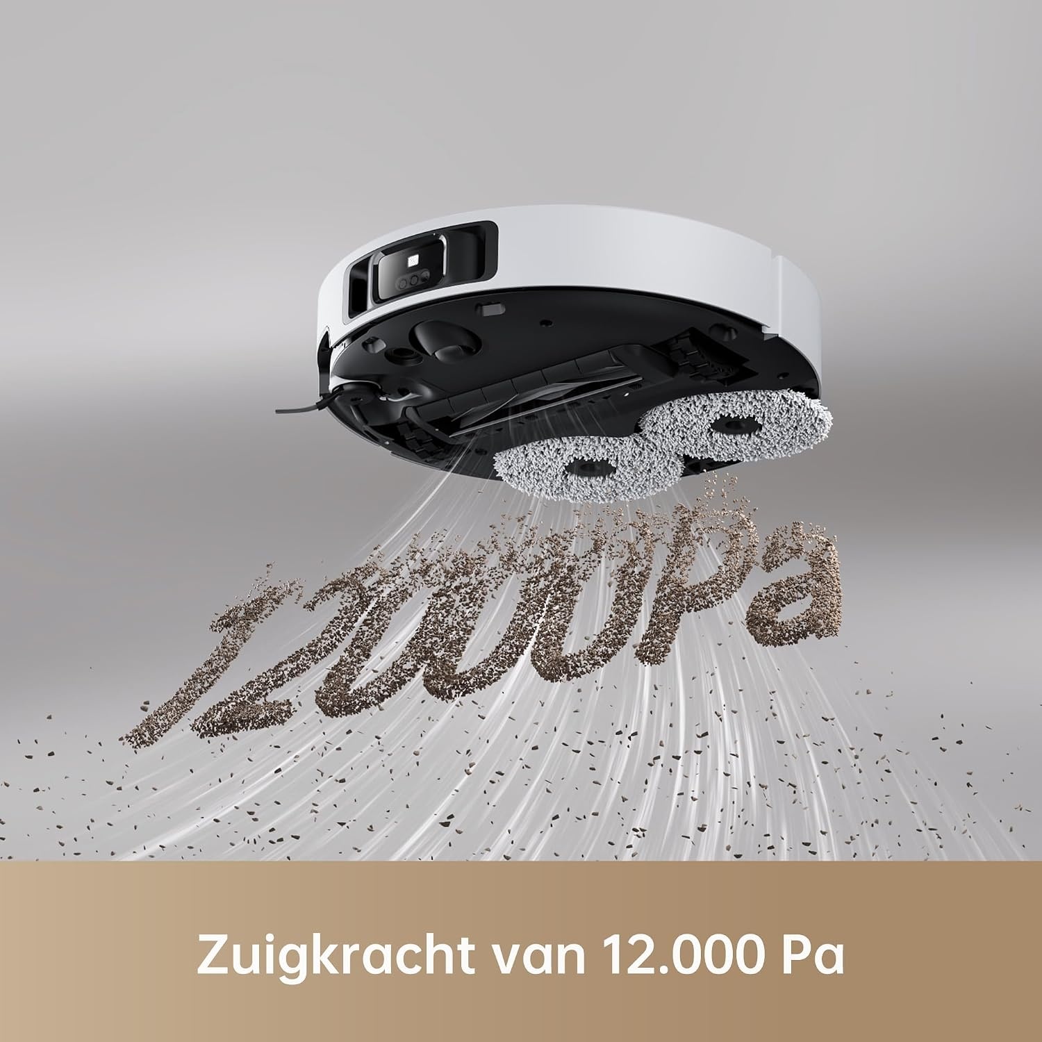 DREAME X40 Ultra Complete Robotstofzuiger met afneembare en optilbare dweil,uitgebreide reiniging met zijborstels, zuigkracht van 12.000 Pa, zelfreinigende dweil en wasbord van 70 ℃,automatisch legen