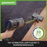 Greenworks 4700607, 24V Stick Vac, Wall-Mount, Deluxe, groen, Vert