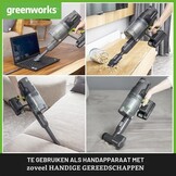 Greenworks 4700607, 24V Stick Vac, Wall-Mount, Deluxe, groen, Vert