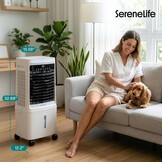 SereneLife Evaporatieve Koeler en Ventilator – Krachtige Luchtstroom, 25L Waterreservoir, Wi-Fi en IJsfunctie – Ideaal voor Thuis en Kantoor
