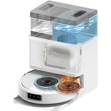 iRobot Roomba® Plus 505 Combo + AutoWash Dock Robotstofzuiger met Dweilfunctie - Multifunctioneel Dock - DualClean Dweilpads met PerfectEdge - Verwarmd Pad Drogen - ClearView Pro LiDAR - Wit (N1852)