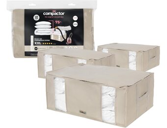 Compactor Vacuüm Opbergbox XXL 210 liter, Ruimtebesparend, Set van 3