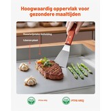 VEVOR Elektrische grillplaat voor commercieel koken, kookoppervlak 450 x 300 mm, dikte ijzeren plaat 8 mm, temperatuur instelbaar tussen 50 °C en 300 °C, voor steak, barbecue, grillgerechten