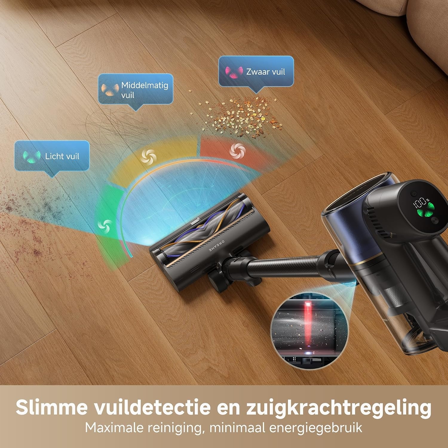 DREAME R20 Pro-A Snoerloze Stofzuiger,90° buigbaar26000 Pa/200AW