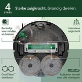 iRobot Roomba® Plus 405 Combo + AutoWash Dock Robotstofzuiger met Dweilfunctie - Multifunctioneel Dock - DualClean Dweilpads - ClearView LiDAR - 75 Dagen Zelflegend - SmartScrub - Zwart (G1850)