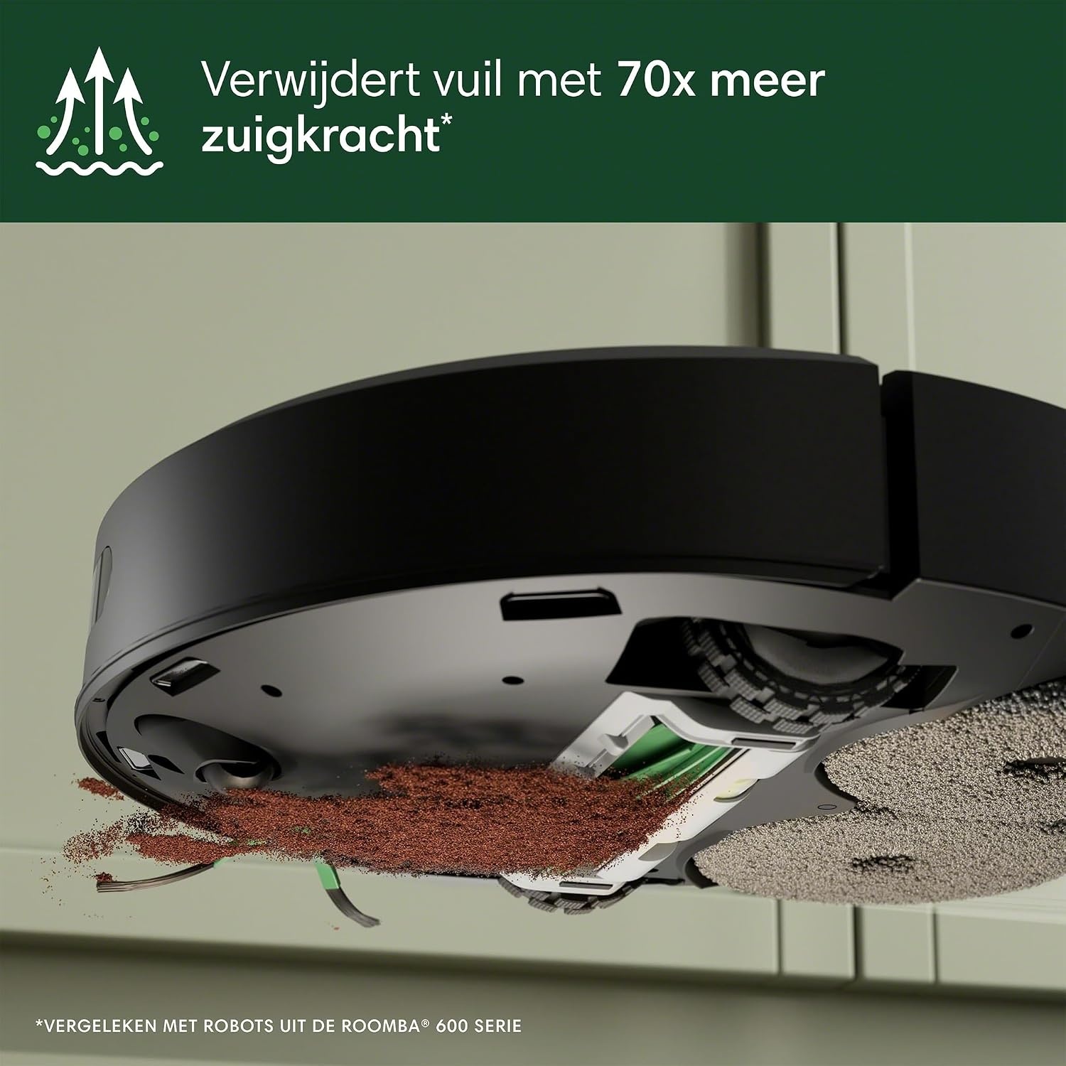 iRobot Roomba® Plus 405 Combo + AutoWash Dock Robotstofzuiger met Dweilfunctie - Multifunctioneel Dock - DualClean Dweilpads - ClearView LiDAR - 75 Dagen Zelflegend - SmartScrub - Zwart (G1850)