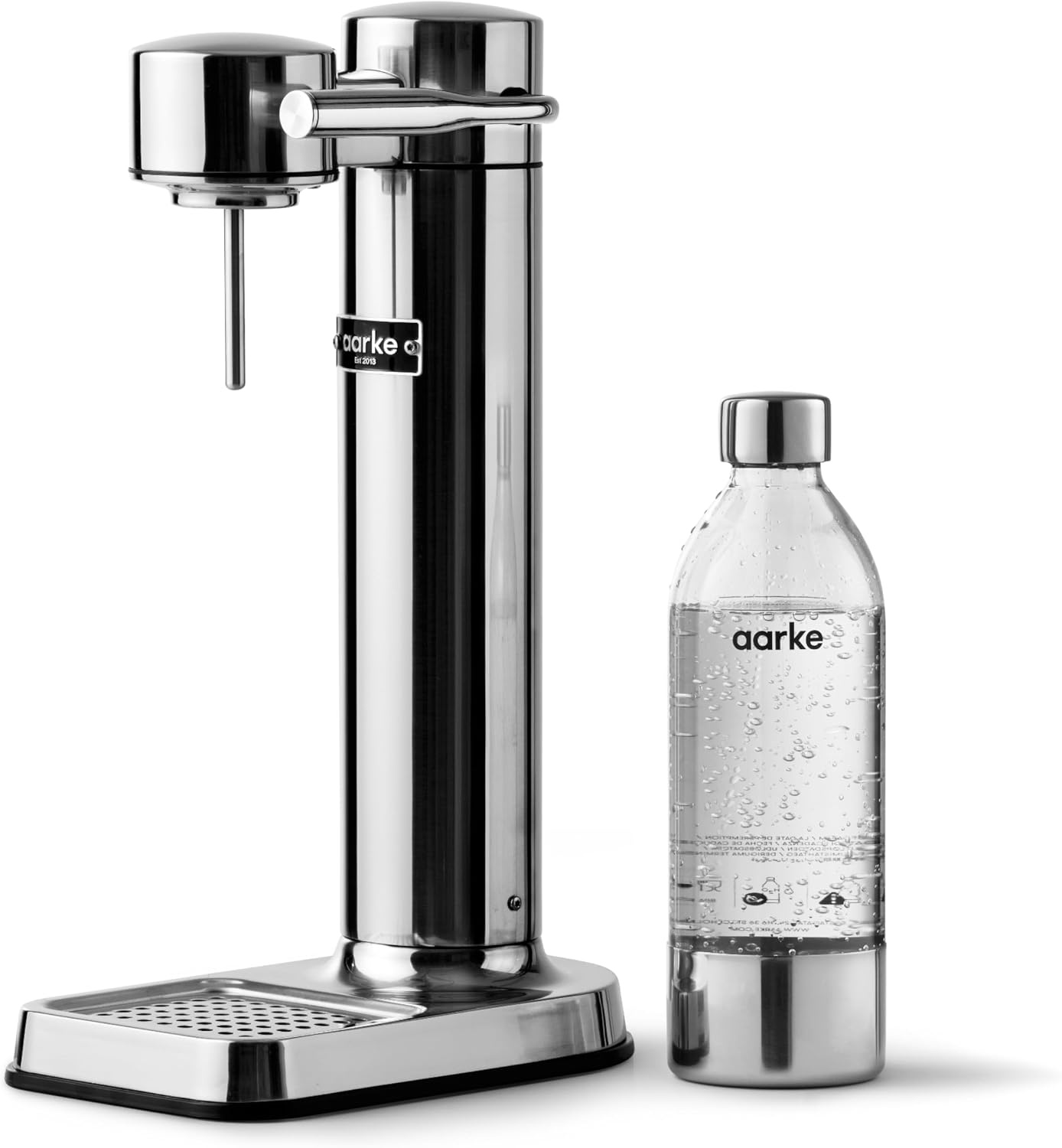 Aarke Carbonator 3 Sodamaker met Aarke Fles, Afwerking Staal