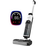 Hearten Nat-/droogzuiger met accu, dieptereinigingswater door elektrolyse genereren, spraakmelding, stofzuiger met dweilfunctie, zelfreiniging, led-display, voor harde vloeren, dierenharen