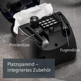 Siemens Synchropower VS06B1110 Stofzuiger met zak, hygiënefilter, vloerzuigmond voor harde vloeren en tapijt, sterke zuigkracht, lange kabel, spleetzuigmond, 700 W, blauw