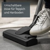 Siemens Synchropower VS06B1110 Stofzuiger met zak, hygiënefilter, vloerzuigmond voor harde vloeren en tapijt, sterke zuigkracht, lange kabel, spleetzuigmond, 700 W, blauw