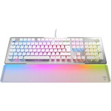 Turtle Beach Vulcan II Max Optisch-mechanisch pc-toetsenbord, aanpasbare RGB-verlichting, polssteun, lineaire Titan II-schakelaar, aluminium plaat, wit