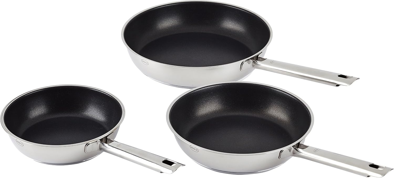 RÖSLE Elegance ProPlex Koekenpan, universele pan met antiaanbaklaag, 28 cm, roestvrij staal 18/10, geschikt voor inductie, vaatwasmachinebestendig - Maat Ø 28 cm