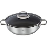 RÖSLE Elegance ProPlex Koekenpan, universele pan met antiaanbaklaag, 28 cm, roestvrij staal 18/10, geschikt voor inductie, vaatwasmachinebestendig - Maat Ø 28 cm