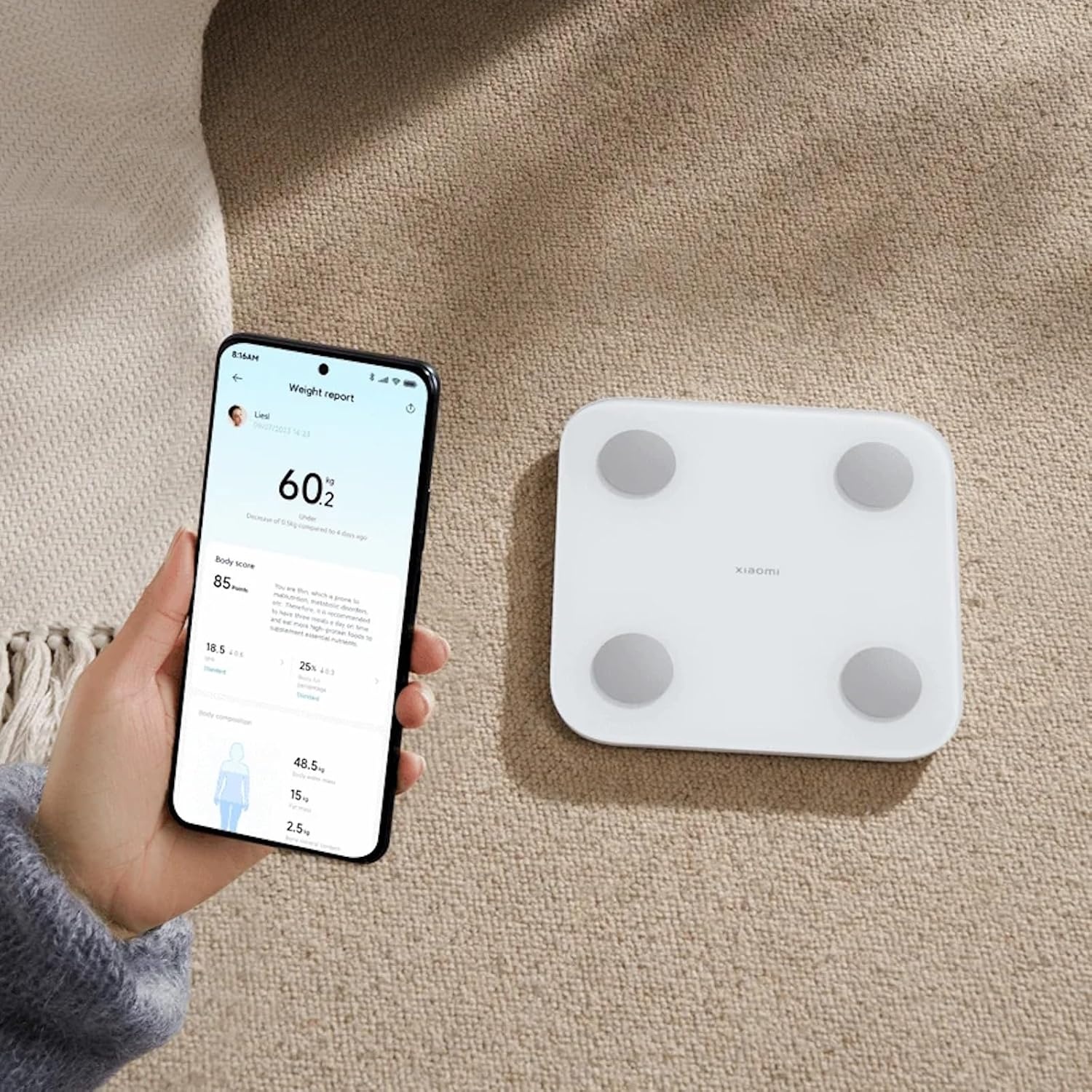 Xiaomi Body Composition Scale S400 - Slimme Weegschaal - Wit
