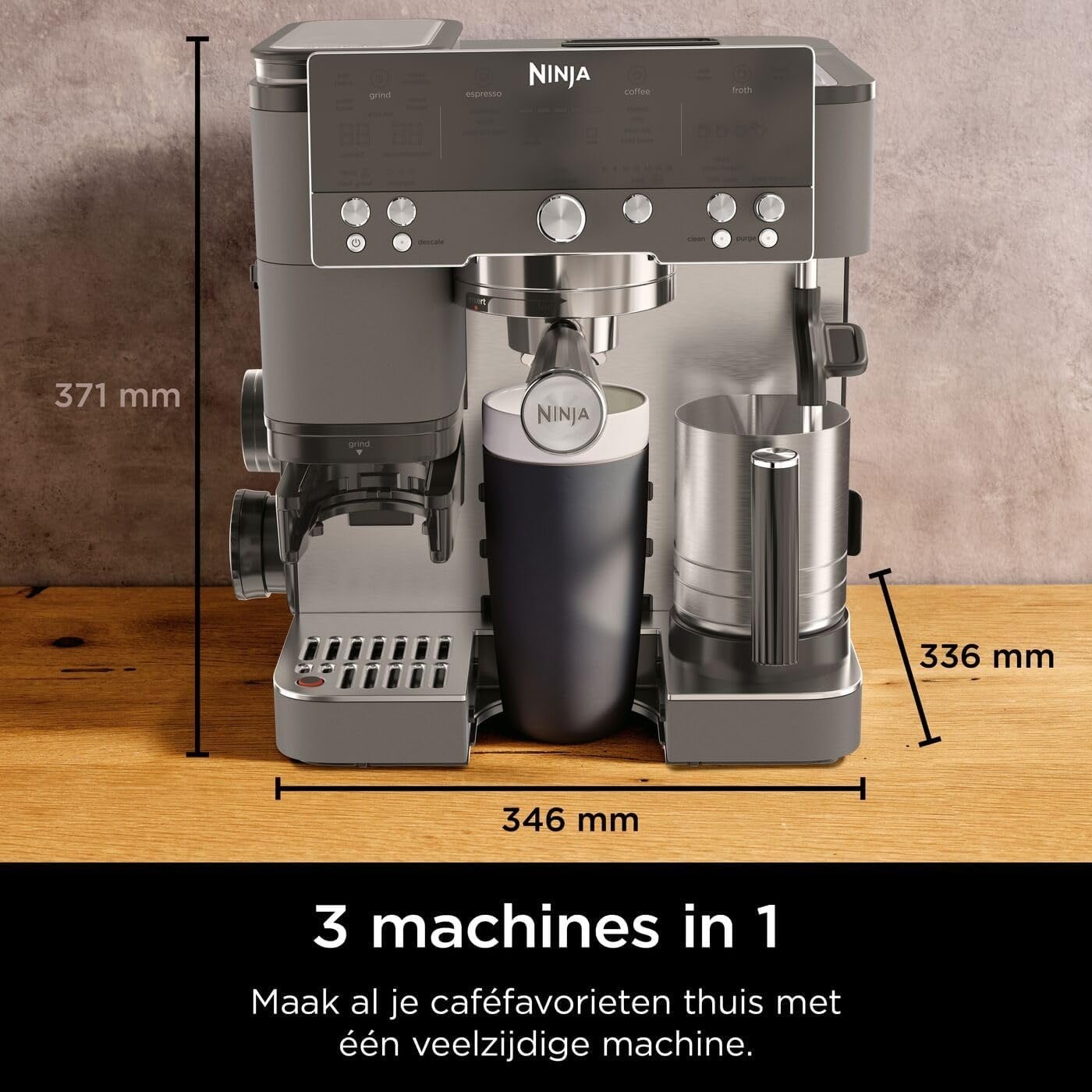 Ninja Luxe Premier 3-in-1 koffiezetapparaat, Donkergrijs, ES601EUGM