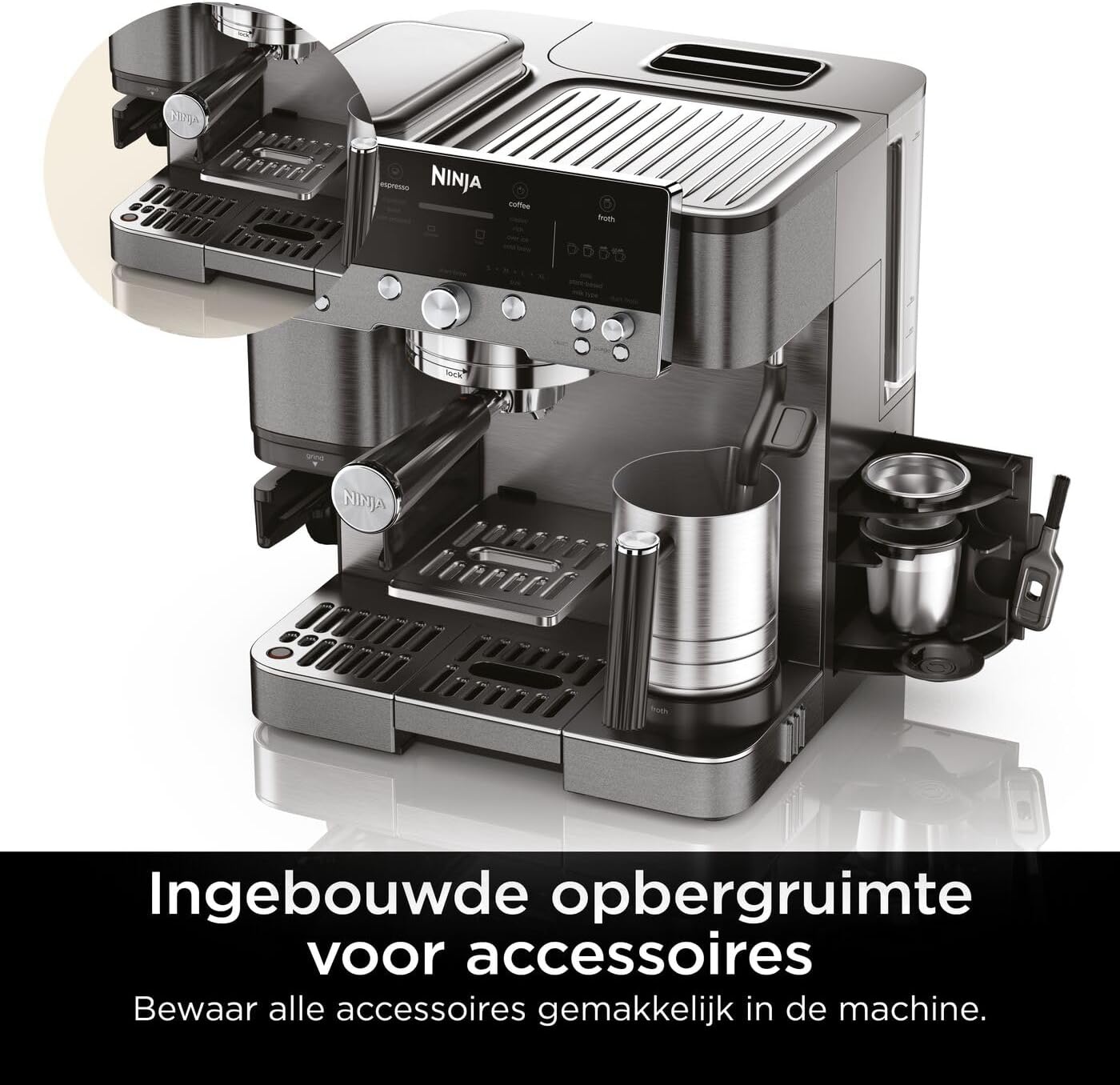 Ninja Luxe Premier 3-in-1 koffiezetapparaat, Donkergrijs, ES601EUGM